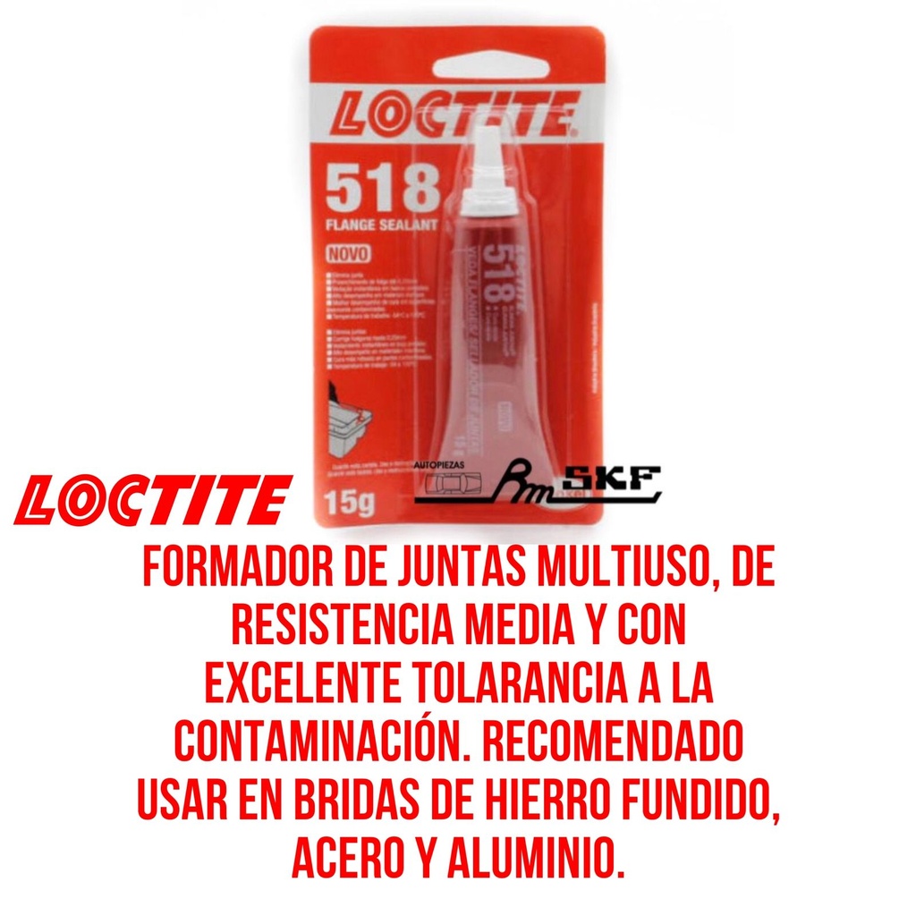 ELIMINADOR DE JUNTAS ROJ 518x15g — LOCTITE