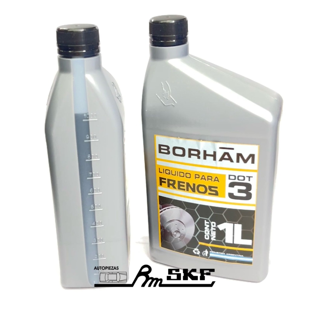 LIQUIDO FRENOS TIPO DOT 3 x 1L — BORHAM