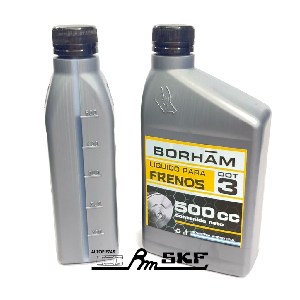 LIQUIDO FRENOS TIPO DOT 3 x500ML — BORHAM
