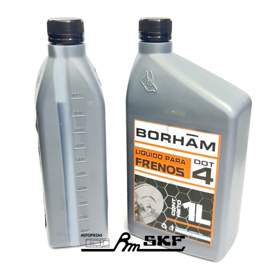 LIQUIDO FRENOS TIPO DOT 4 x 1L — BORHAM