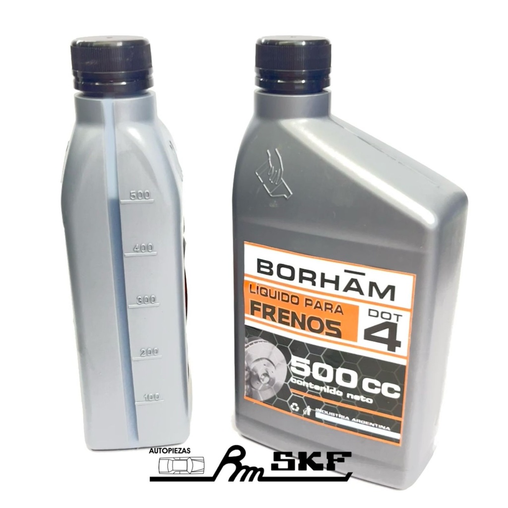 LIQUIDO FRENOS TIPO DOT 4 x500ML — BORHAM