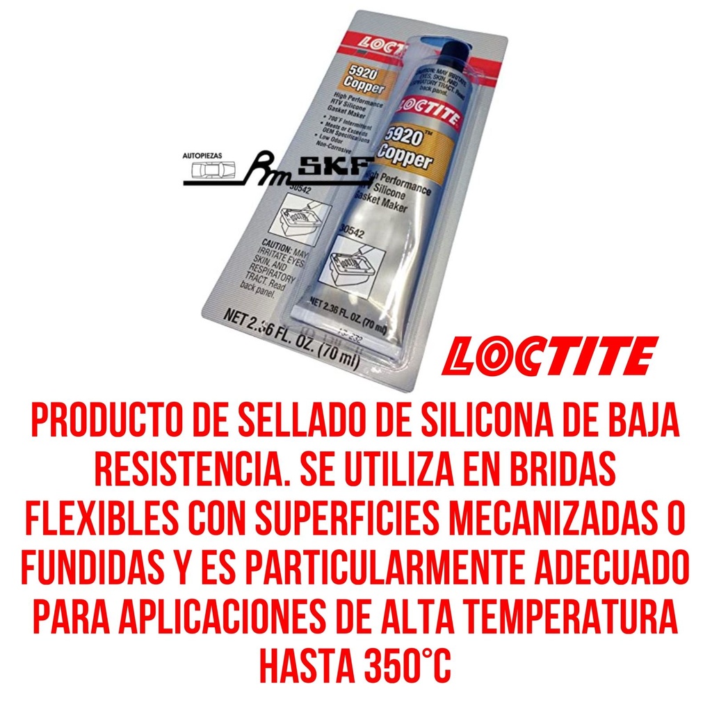 SILICONA ULTRA COOPER 5920x70ml — LOCTITE